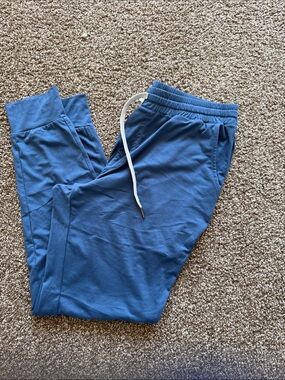 True Classic Men's Blue Drawstring Jogger Sweatpants - Casual Athletic Fit